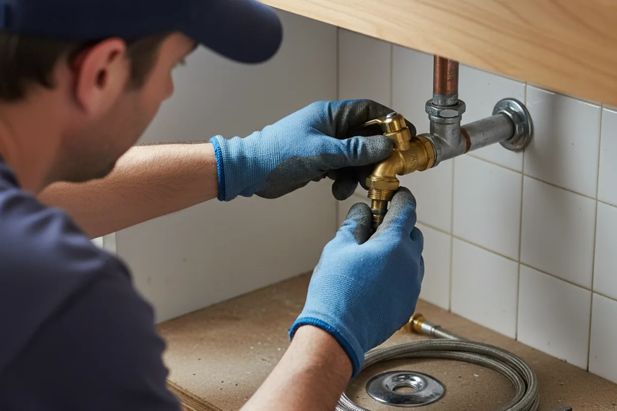 Shutoff valve and fitting work during Faucet and Fixture Repair in Baroda